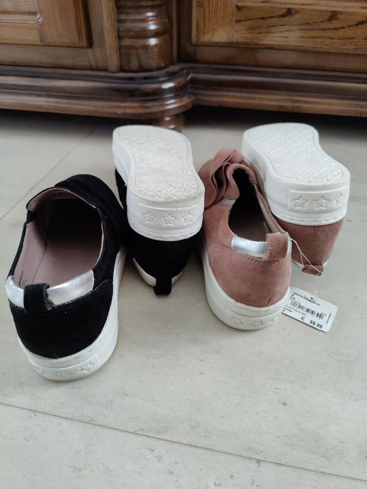 Mocasini nr39 roz și negrii