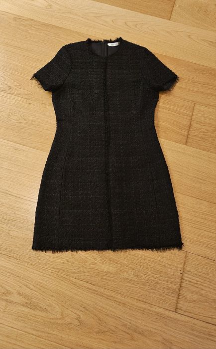 ZARA рокля туид и дантела S-38