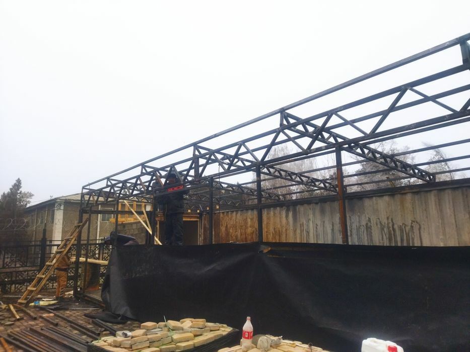 Навесы под ключ с материалам и работа!