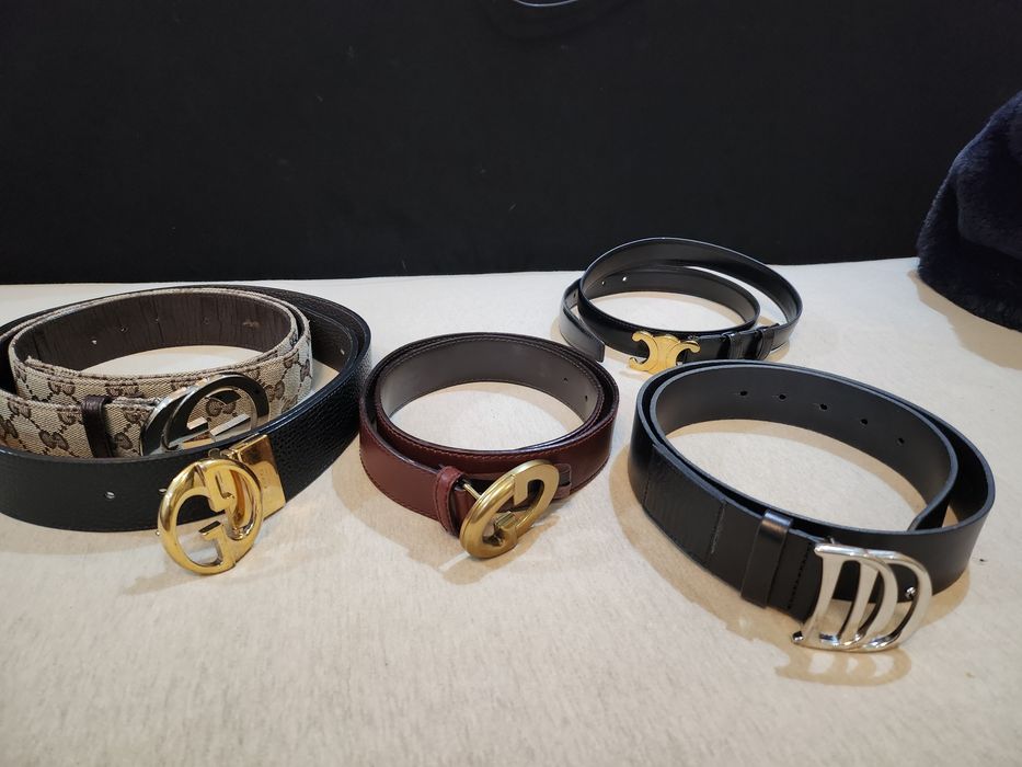 Лот оригинални дизайнерски колани Gucci, Celine, Dsquared2