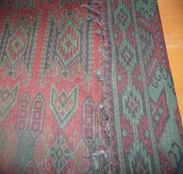 Килим ръчнотъкан плат за палта и 2 парчета бархет