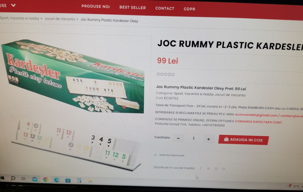 Vând joc rummy nou sigilat
