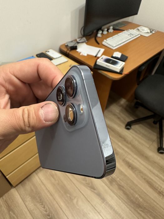 Carcasa iPhone 13 Pro Blue, cu flex incarcare