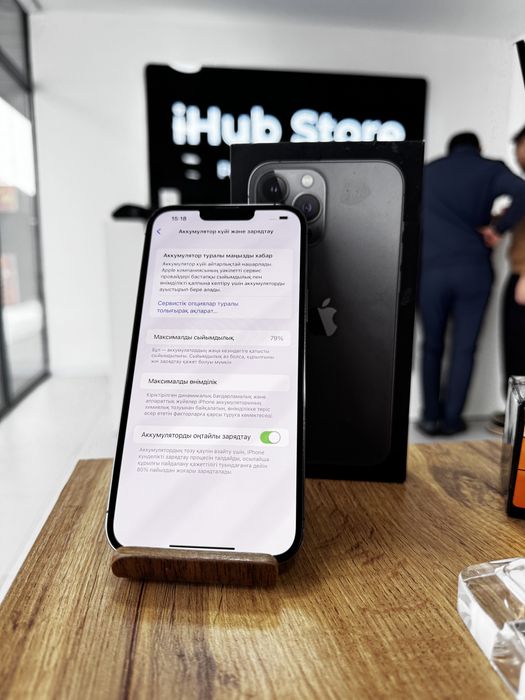 iPhone 13 Pro Max•256GB/79% Graphite iPhone 13 Pro Max•256GB/79%•Сұр