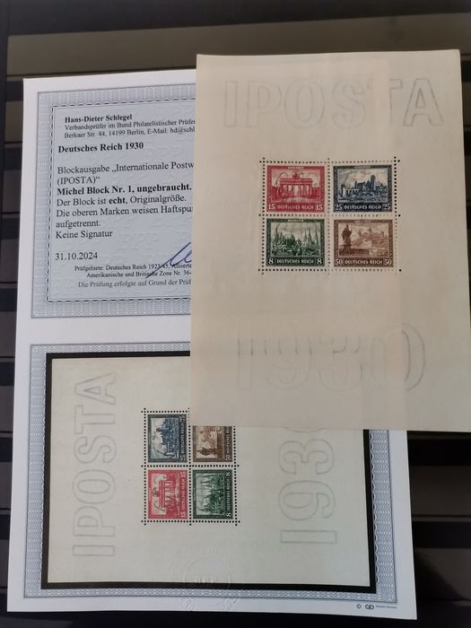 Timbre DR-1930 Block stamp IPOSTA