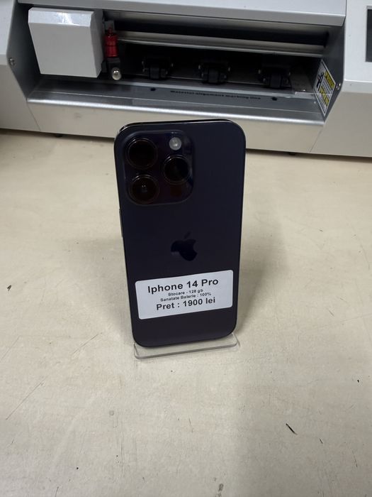 phone 14 pro / 128 gb / 100% baterie / garantie