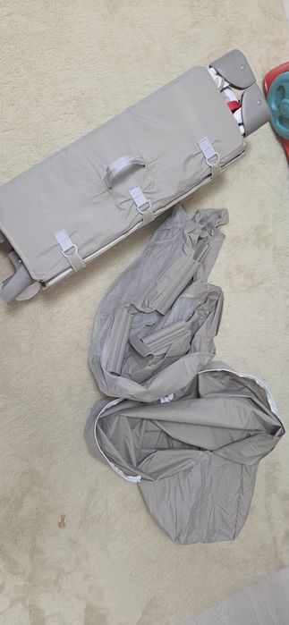Joie Patut pliant cu 2 niveluri Allura 120 cm, Flowers Forever + salteluta Jysk