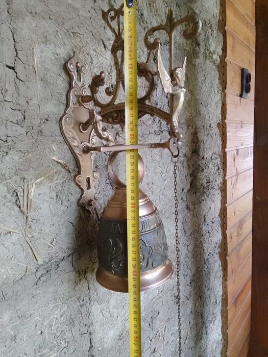 Clopot de perete/de poarta din bronz/H-aprox.42 cm