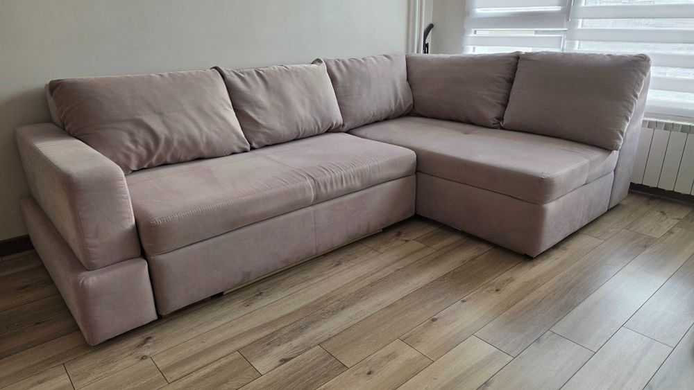 Ъглов диван с ракла и функция за сън