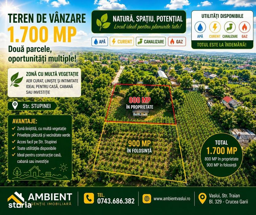 Teren Cu Priveliște Panoramică Excepțională – 1.700 Mp, Zona Gura Bust