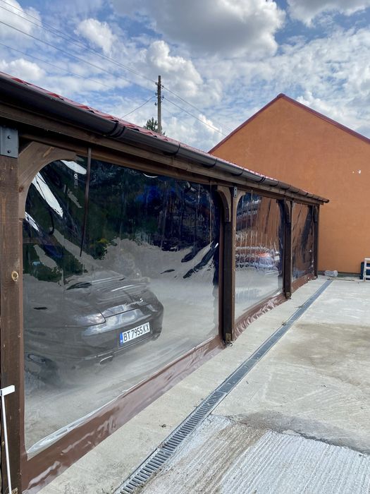 Ветроупорни завеси кристал винил PVC тенти сенници брезент найлон