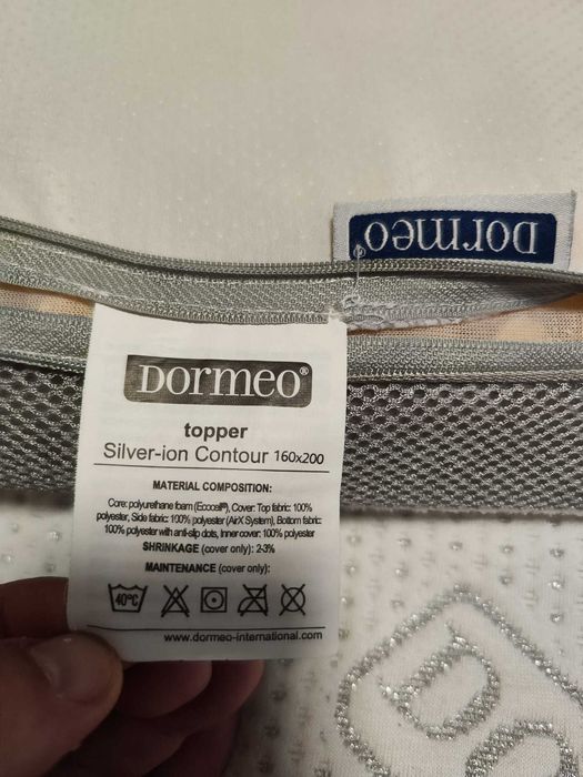 Pat matrimonial cu saltea Viscotex si topper Dormeo 160 x 200