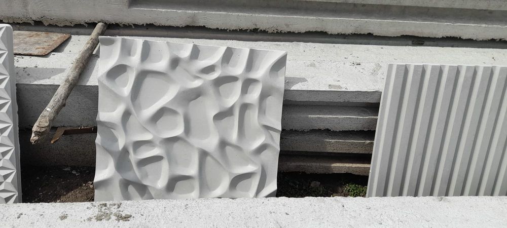 Placi decorative ipsos și beton 3d