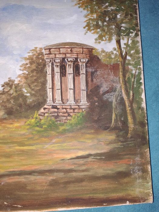 tablou pictura pe panza 30/40 cm semnat Bergamin