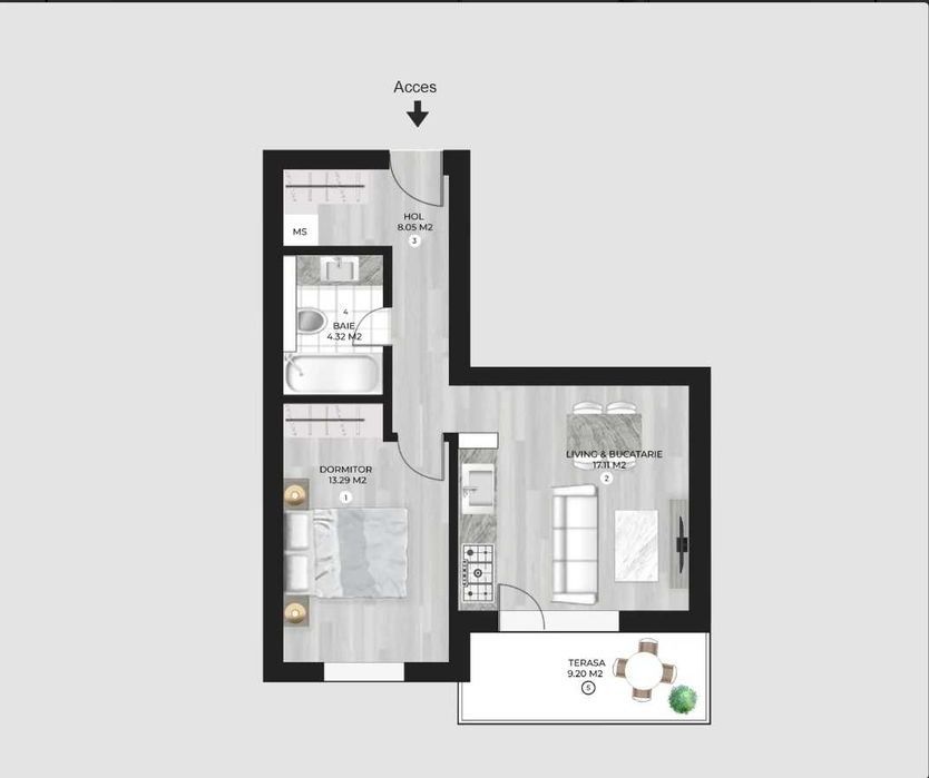 Cesionez promisiune cumpărare apartament 2 camere București Quartier Azuga