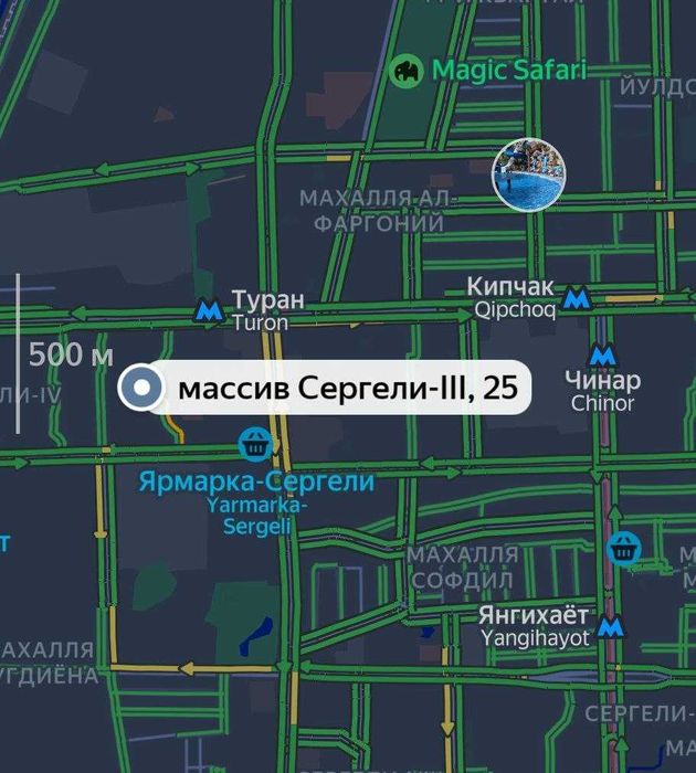 3 комнатная 80м2 Сергели-3, метро Туран, не торец. можно в ипотеку.
