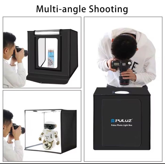 Преносима фото кутия Light box Puluz с 6 фона