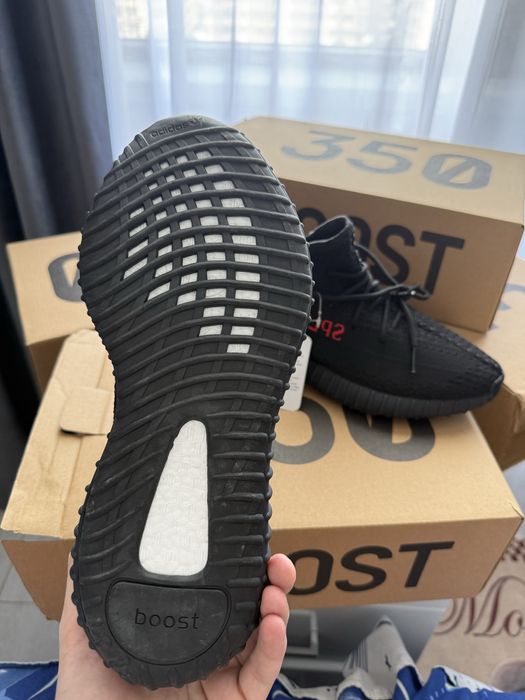 Adidasi Yeezy 350 v2 Black Red / Premium / OFERTA