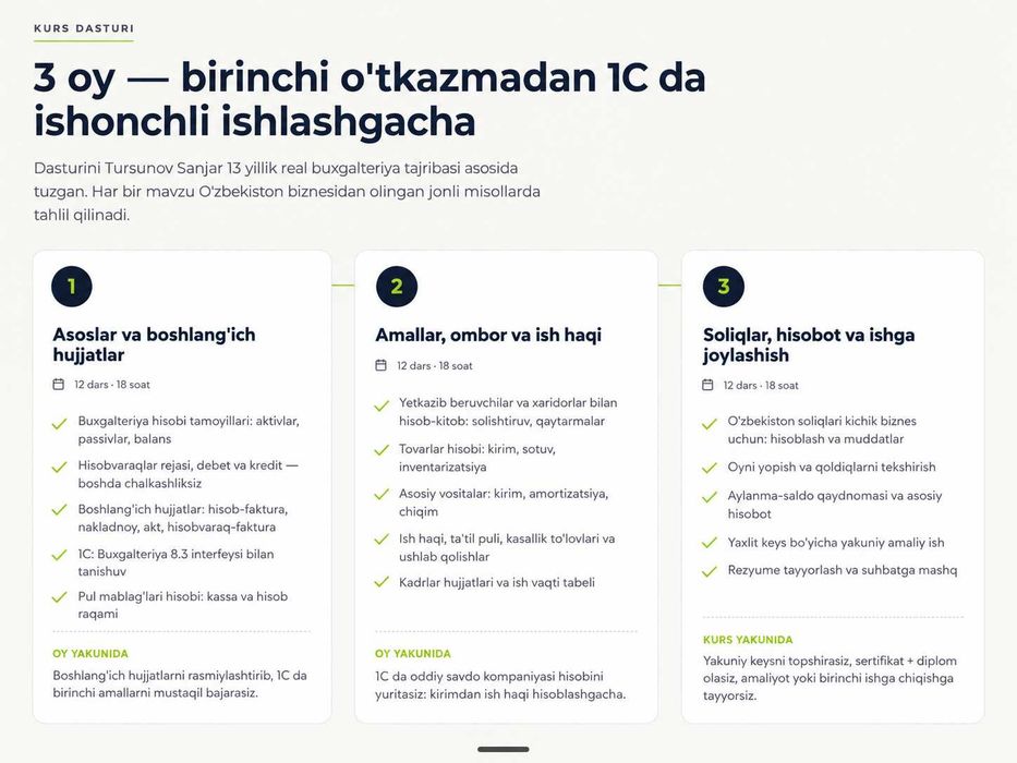 Bugalterskie Kursi Toshkentda