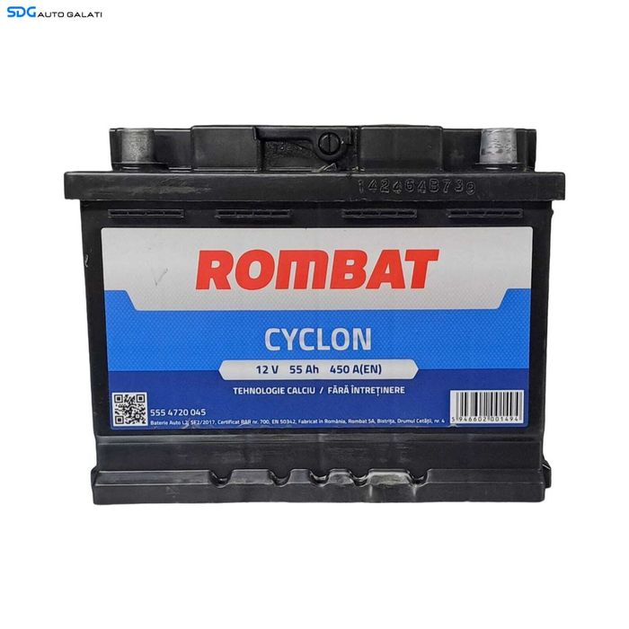 Baterie Acumulator Auto 55AH 450A ROMBAT 5554720045 Volkswagen Audi Seat Skoda Ford Opel Toyota BMW Mercedes Renault Peugeot Dacia 1999 - 2020 [B4785]