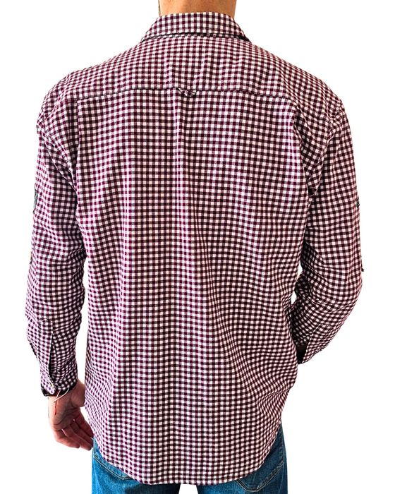 Мъжка риза каре M BirKahn баварски стил casual streetwear памук