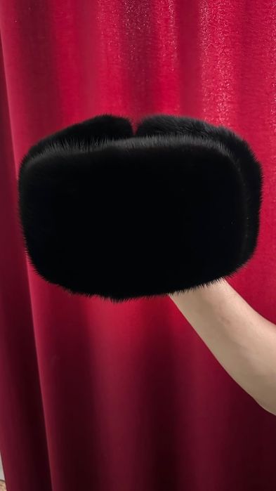 Норковый шапка ушанка