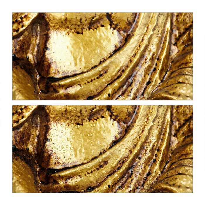 Statueta Budha Figurina Decorativa Spirituala Polirasina Auriu 30x18cm