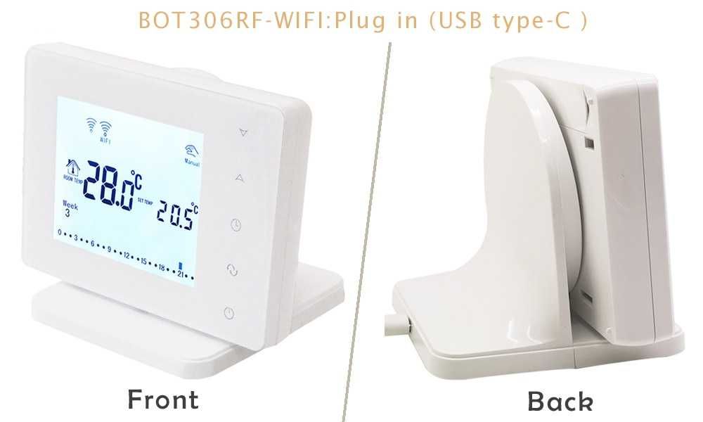 Termostat smart wireless BEOK BOT306RF-WiFi incalzire gas