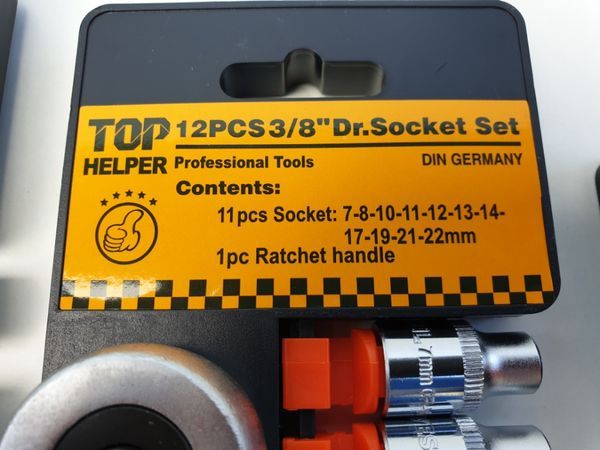 Set / Trusa Tubulare cu clichet 1/2" 3/8" 1/4" 12 piese
