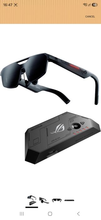 Asus ROG gaming Glasses R1 X Real