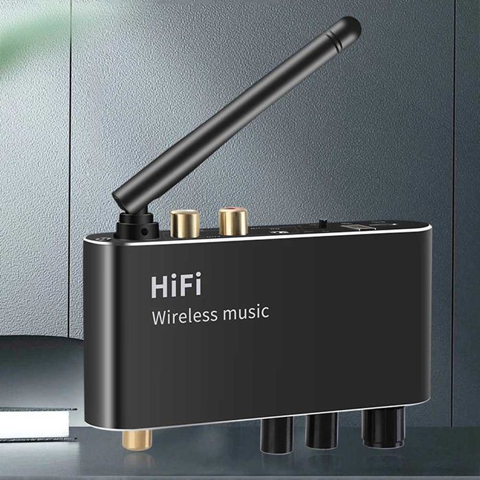 Блутут ДАК/DAC оптичен вход, Aux, изход 3.5mm, чинч USB + дистанционно