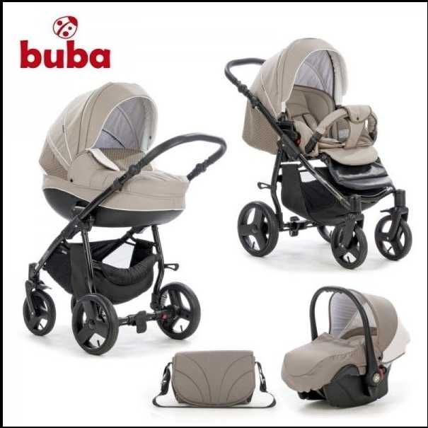 BUBA VIVI Бебешка количка 3 в 1 Капучино