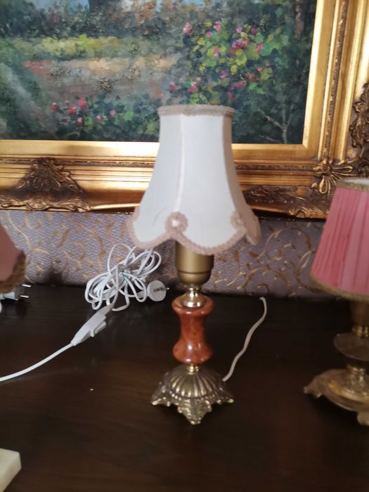 Малки настолни лампи мрамор ,месинг