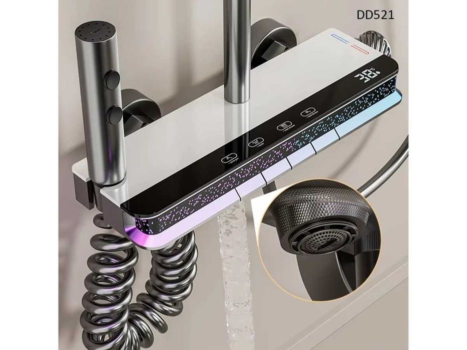 Sistem de duș de lux cu amestecător design elegant și funcționalitate