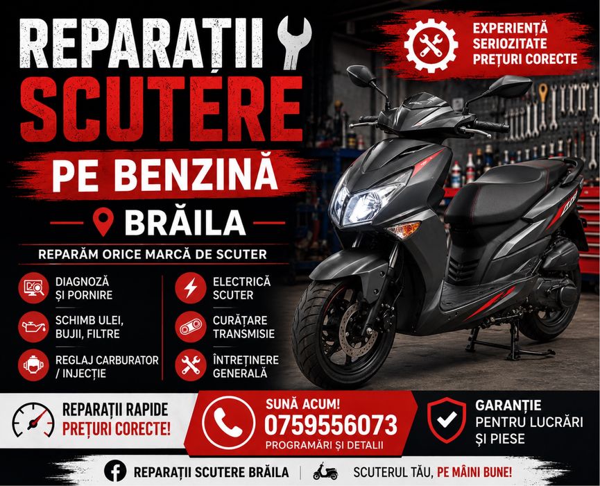 reparatii scutere benzina