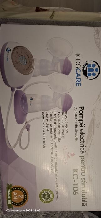 Pompa electrica pentru san dubla Kids Care.