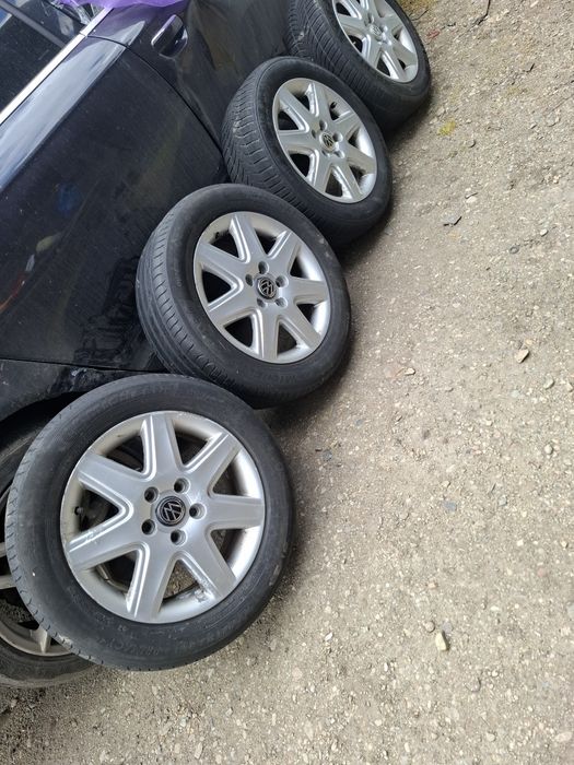 Vand set 4 jante R 16 vw passat b6 b5 au si anvelope 205 55 16 2 m+s 2 vara