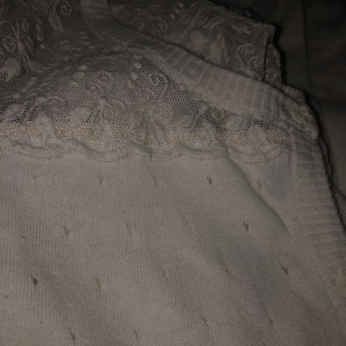 Cardigan alb din tricot