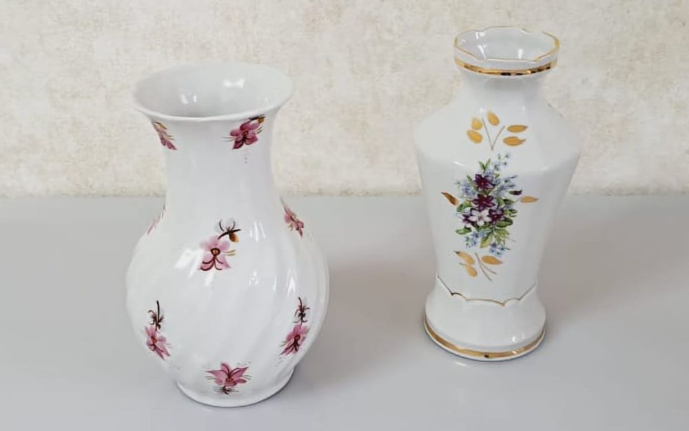 Вазы фарфор, стекло