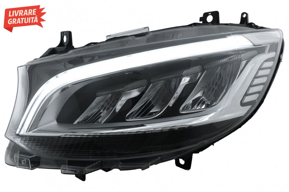 Faruri Full LED Mercedes Sprinter W907 W910 Halogen (2019-2023) Negru