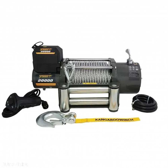 Troliu profesional KANGAROO WINCH K20000E lbs(trage 9090 kg) la 24V