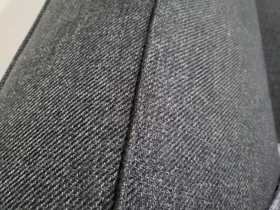 Сив диван от плат тройка с функция сън