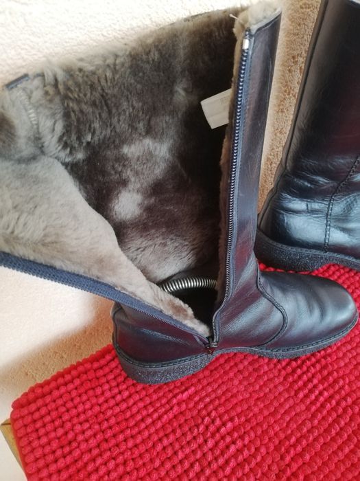 Cizme dama nr 41 piele cu blana Helux