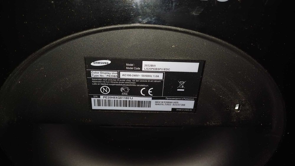 монитор samsung 20 inch подходящ за видеонаблюдение DVR