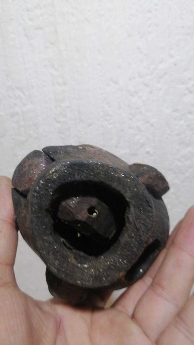 Cap de papusa vintage din lemn