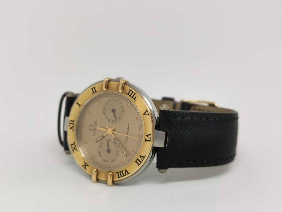 Omega Constellation Day Date Bicolor Piele Ladies ceas dama