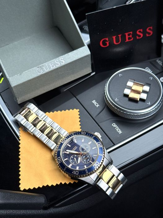 Ceas Guess Original W072G3 Full Box Gold&Silver Waterproof