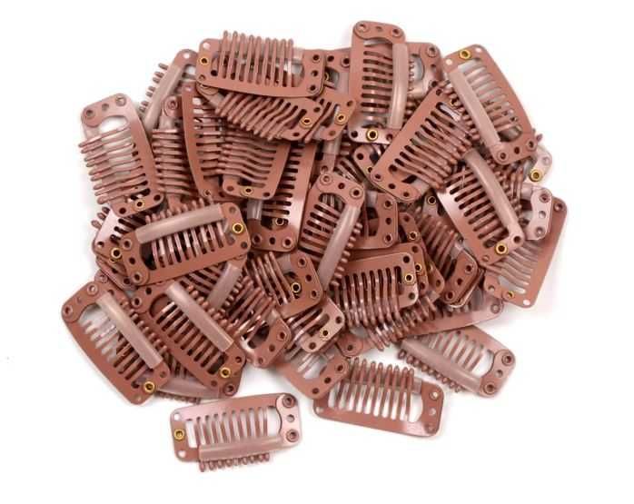 Клипси/шноли за екстеншъни - коса за удължаване, със силикон, 8/9 зъба