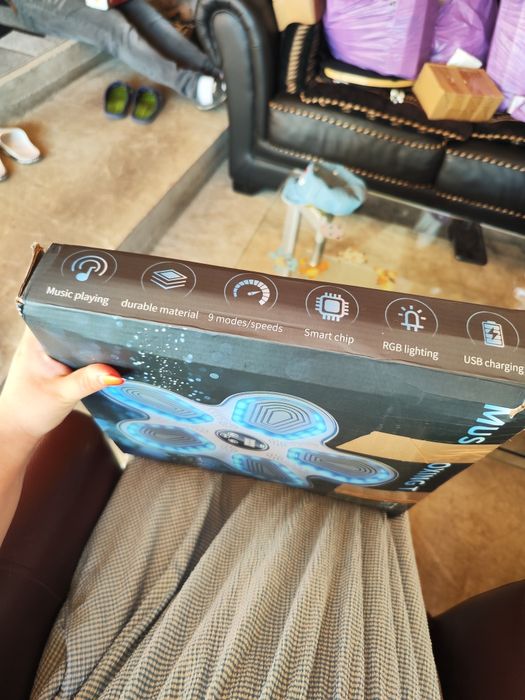 Masina de box muzicala pentru copii, 9 moduri de ritm, conectare Bluetooth, instalare fara gaurire, negru