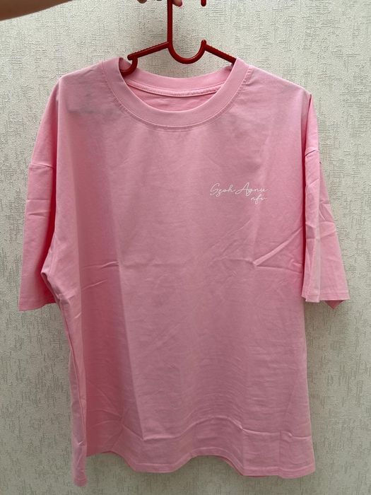 Футболка розовая оверсайз